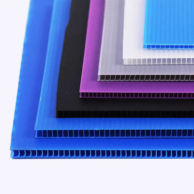 De wasbare 2mm pp Corflute Raad van Blad Rekupereerbare Blauwe Coroplast