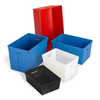 De PostdiePost Tote Hollow Boxes Bins Rigid van pp met Handvatten wordt aangepast
